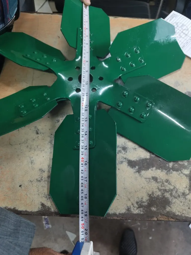 6 blade green radiator fan about 19 inch overall Cummins DG