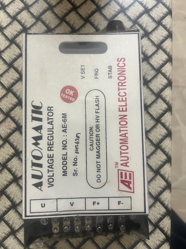 AE-6M generator AVR box label 415V input 300V DC 10 amp