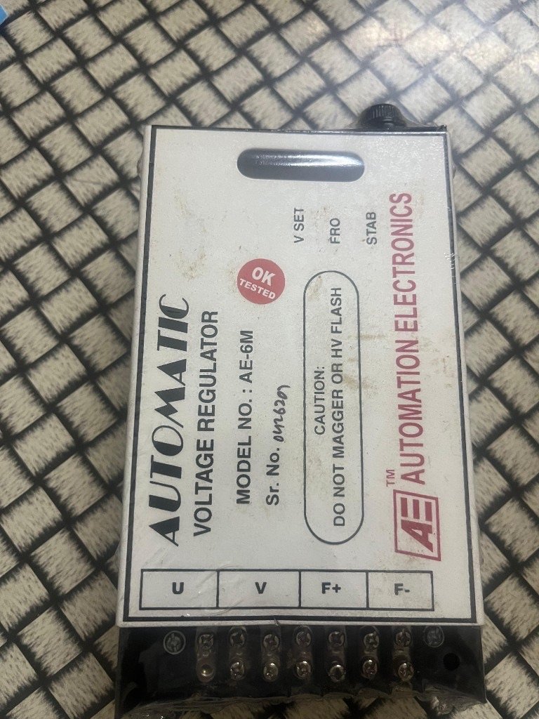 AE-6M AVR terminals U V F+ F- voltage regulator