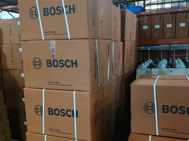 Bosch diesel parts stack — verified warehouse stock New Delhi export desk