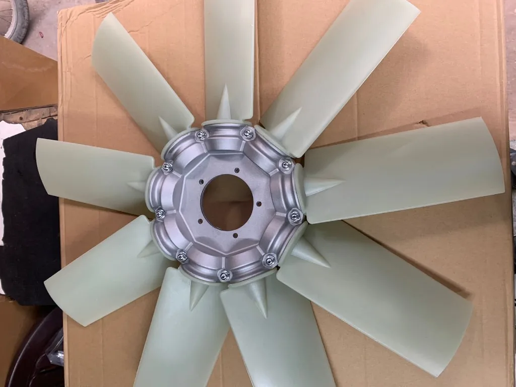 EX200 radiator fan warehouse stock on cardboard