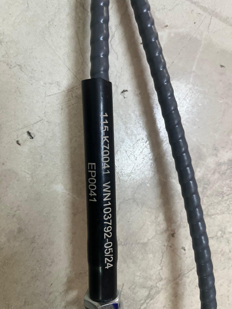 JCB 115-K70041 throttle cable sheath label 115-K70041 WN103792 05/24 EP0041 — warehouse label verification Pioneer Mitra