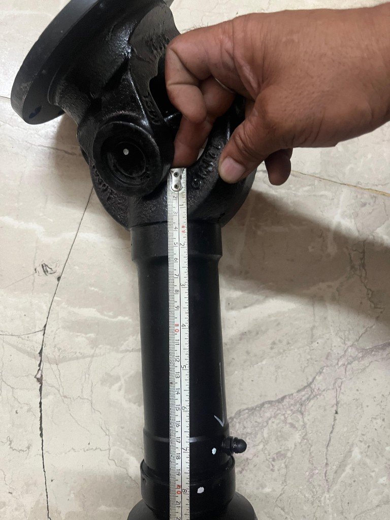 JCB 335/H1426 intermediate prop shaft tape measure shaft section length VQ-30 yoke — warehouse dimension verification India export
