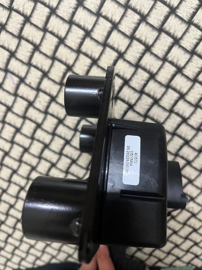 JCB 335/Y5904 foot pedal side label SN 260226-060385 mounting tubes — warehouse photo cross-reference India export