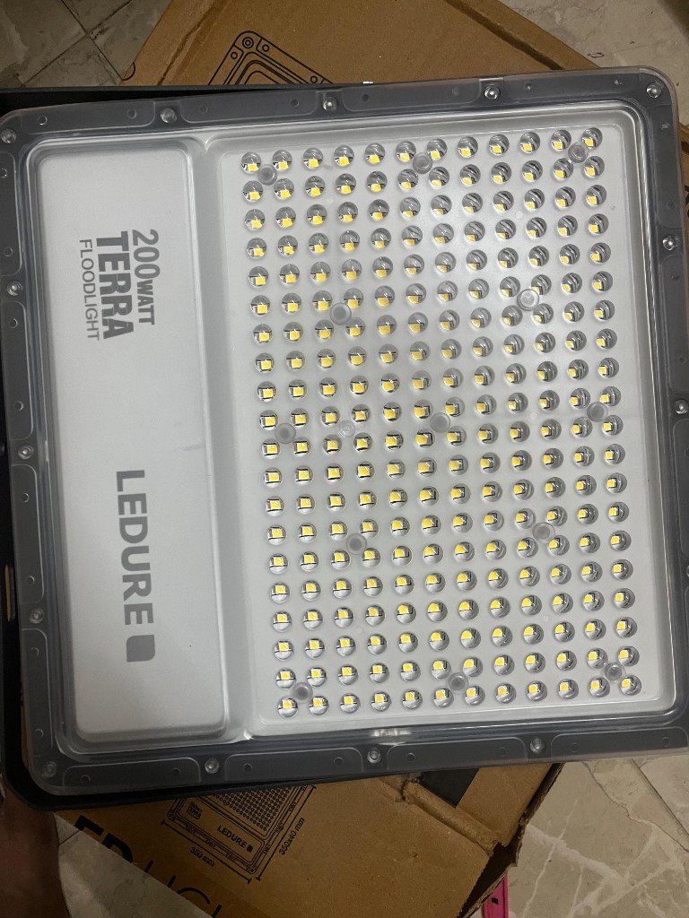 LEDURE Terra 200W floodlight front LED array 200WATT TERRA FLOODLIGHT LEDURE — warehouse unit — Pioneer Mitra independent export supplier India
