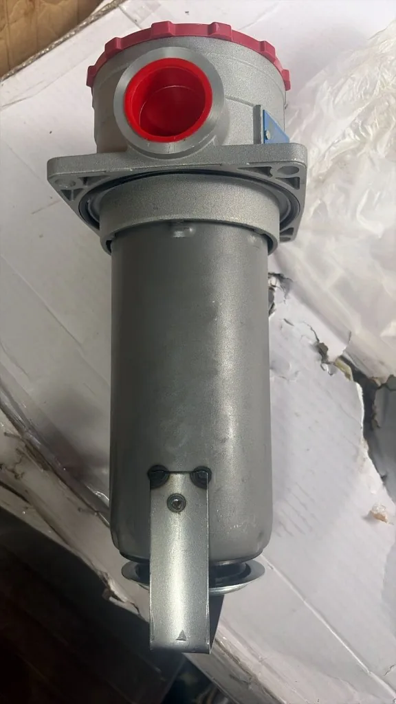 Transit mixer hydraulic filter red cap grey assembly