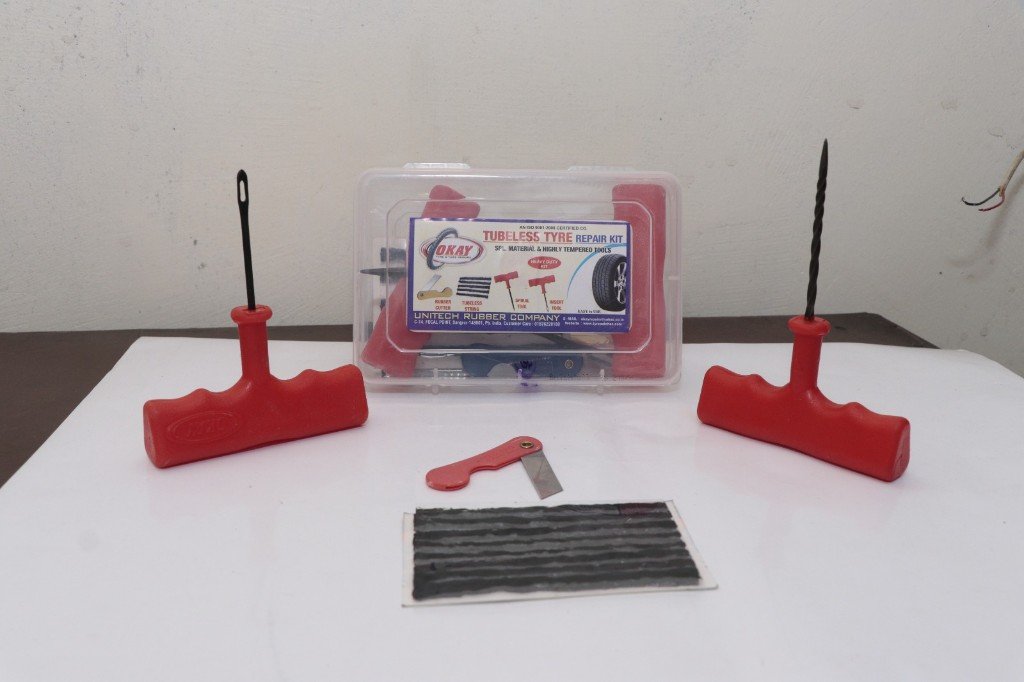 OKAY tubeless tyre repair string kit with tools