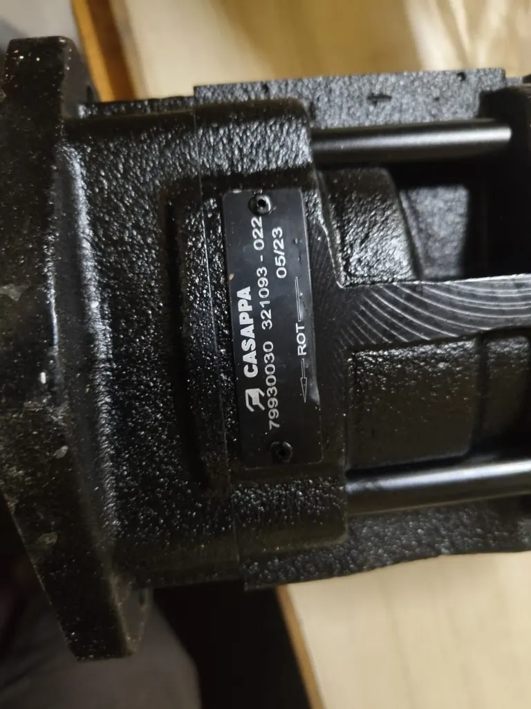 CASAPPA 79930030 gear pump nameplate