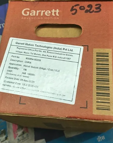 Garrett 800854-5023S CHRA label Ertiga Ciaz XL6 MRP