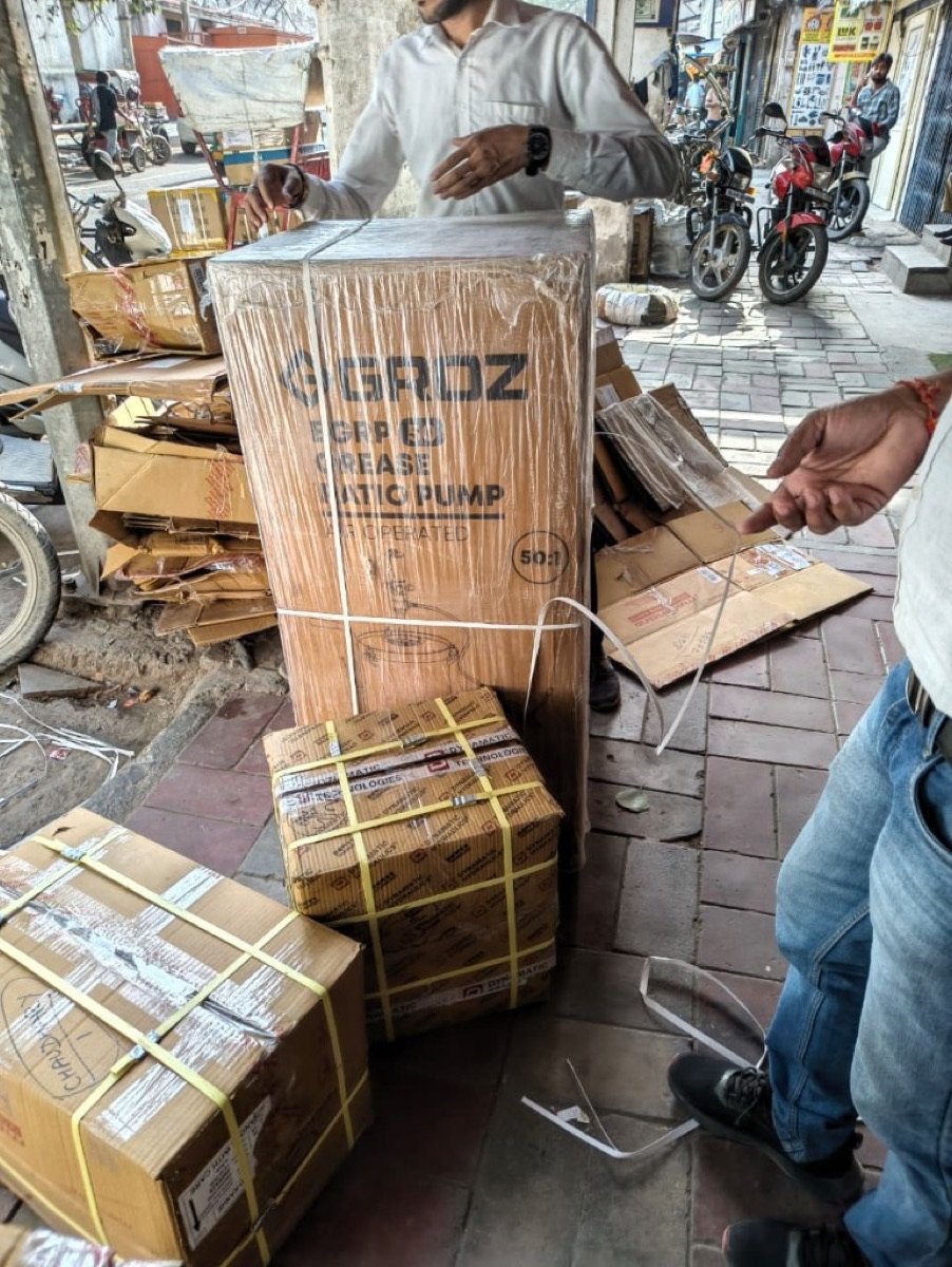 GROZ BGRP50 grease pump packaging 50:1 air operated