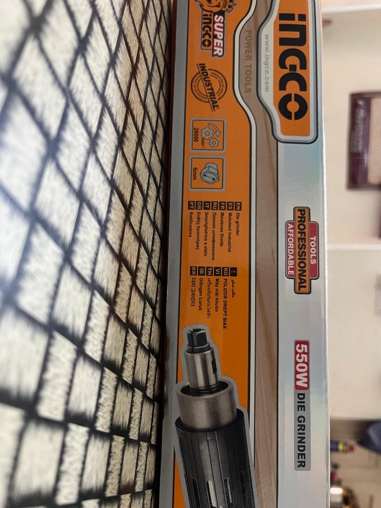 INGCO PDG5501 original box 550W die grinder industrial packaging