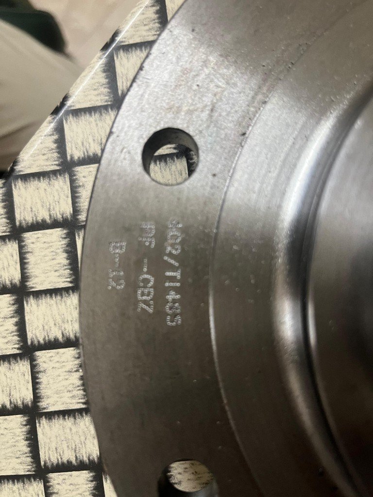 JCB 402/T1485 casting stamp closeup authenticity