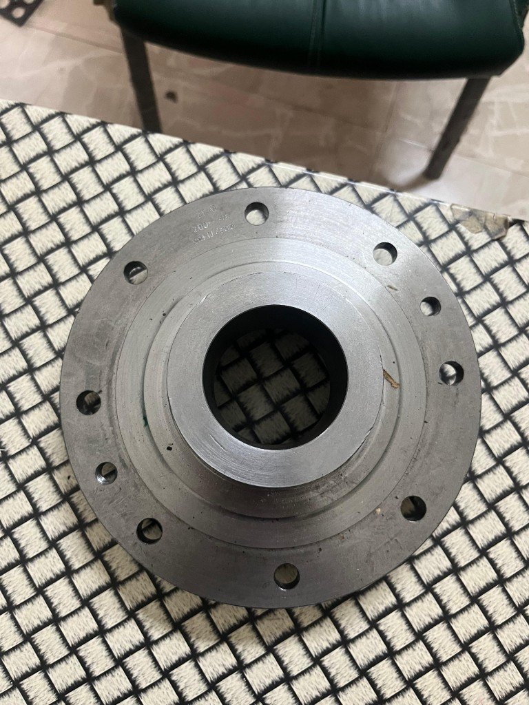 JCB bearing cover top view bolt holes machined hub