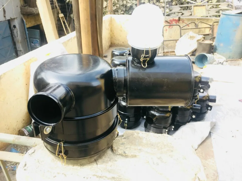 Kirloskar HA4 air cleaner assemblies with pre-cleaners in yard