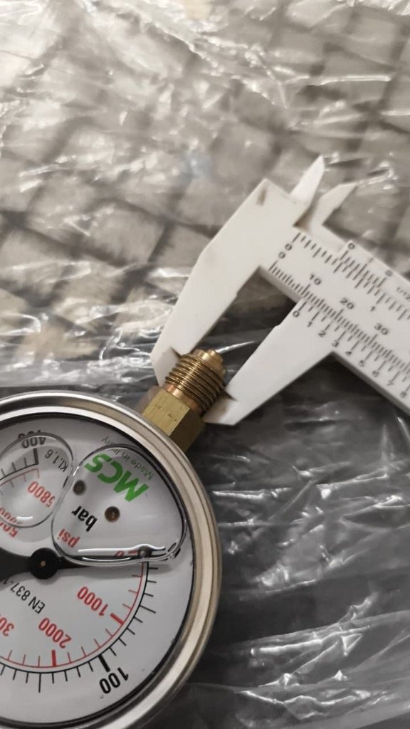 MCS hydraulic pressure gauge 0-400 bar EN 837-1 Made in Italy glycerine filled