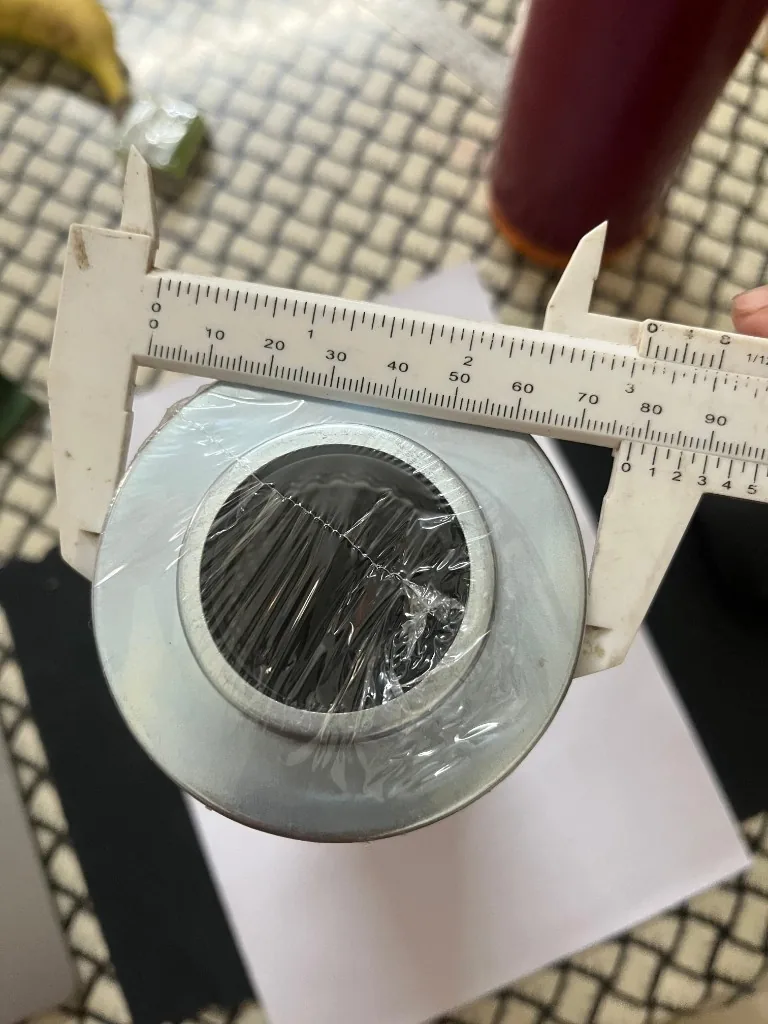 XD250G filter outer diameter ~78 mm — caliper measurement on end cap export verification