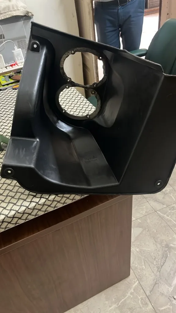 JCB 332/G3858 Cover Loader full view — black PP instrument panel housing twin gauge cutouts warehouse photo Pioneer Mitra