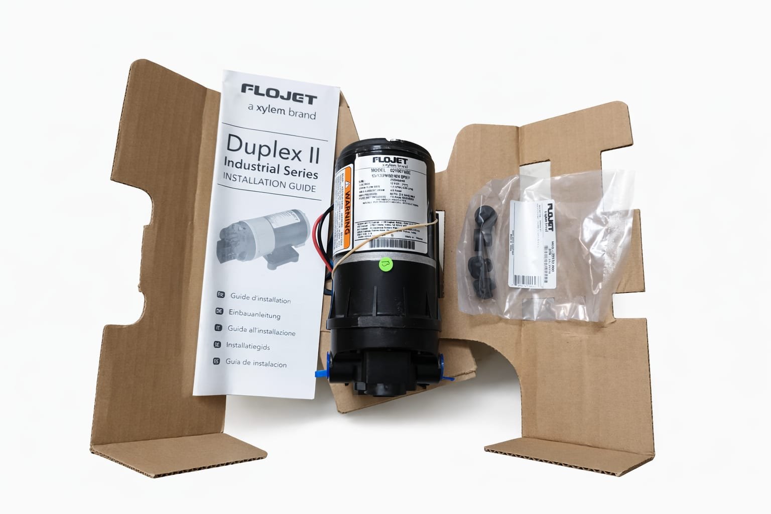 Flojet 02100760E 12V Duplex II Industrial Diaphragm Pump