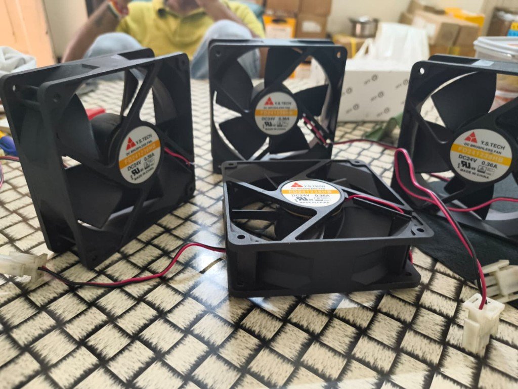 YS Tech FD241238HB 24V 0.36A welding machine cooling fans label group