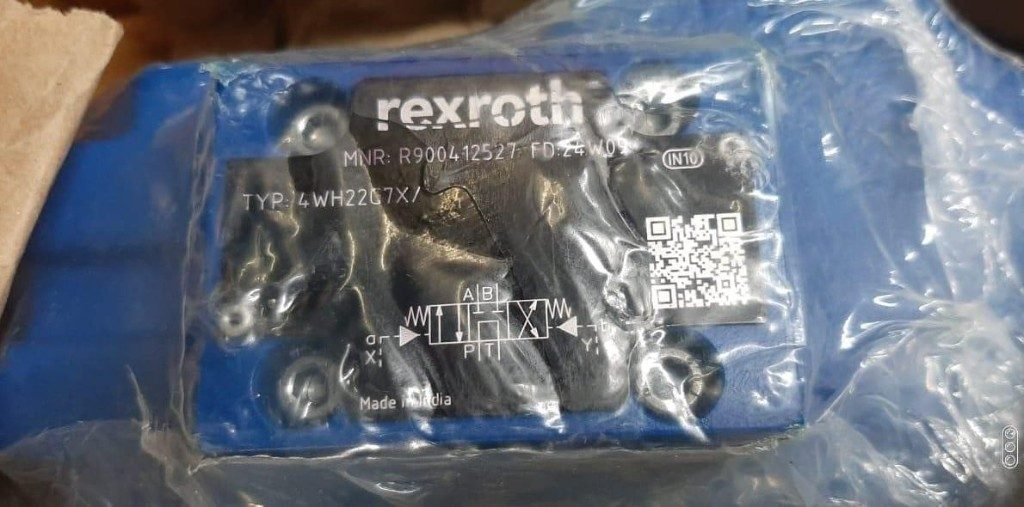 Rexroth R900412527 4WH22G7X directional valve nameplate Made in India