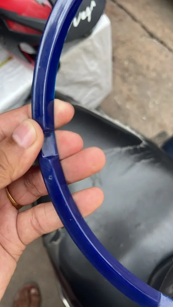 TECNOLAM sealing ring butt joint on blue polymer section