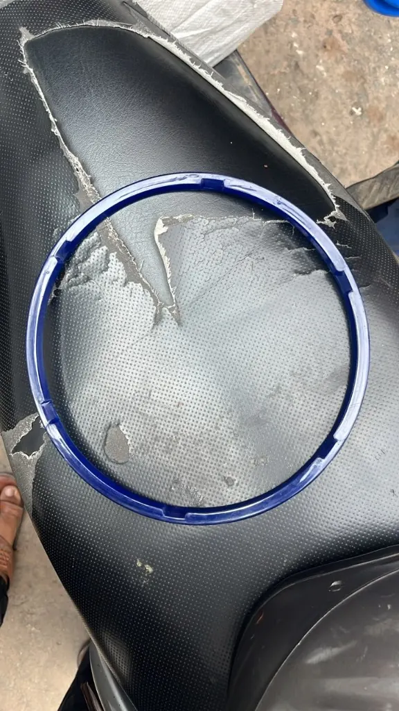 TECNOLAM sealing ring top view on photography surface