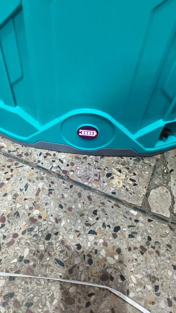 TPS backpack sprayer battery LED indicator on tank